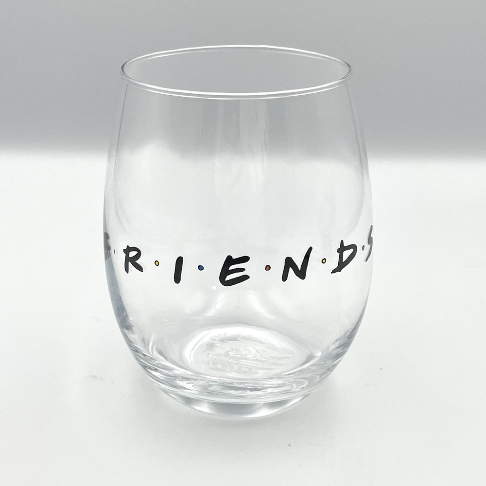 Friends TV Show 2021 Stemless Wine Glass 20oz Logo‎ Warner Bros Silver Buffalo